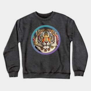 Tiger Embellished Face Crewneck Sweatshirt